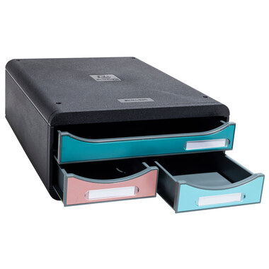 EXACOMPTA Schubladenbox Skandi A4+ 311606D mutlicolor 3 Schubladen