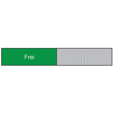BEREC Türschild 37,4x152mm 314.087 Alu, Frei-Besetzt
