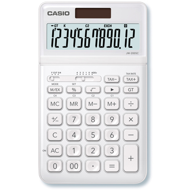 CASIO Calcolatrice JW200SCWE 12 cifre bianco