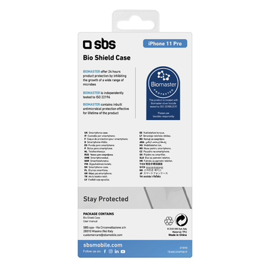 Coque souple, transparente et anti - microbes pour iPhone 11 Pro