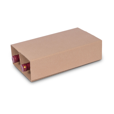 Insert bouteilles Emballage d'expédition "Trans-Scripto" pour 2x bouteilles de 0.75l avec hauteur de bouteille 330mm & Ø83mm