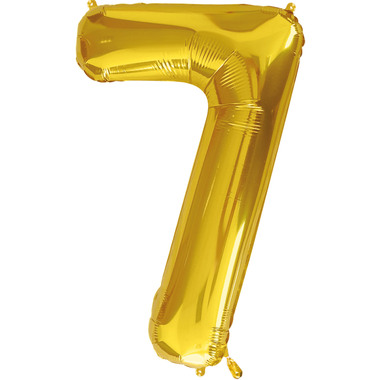 I AM CREATIVE Folienballon Zahl 7 85cm 1000-1052 gold