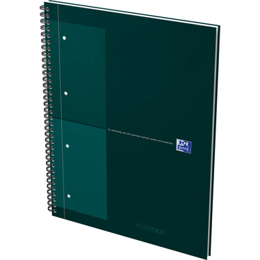 OXFORD Libro a spirale A4+ 400191242 a scacchi 5mm, verde 80 f.