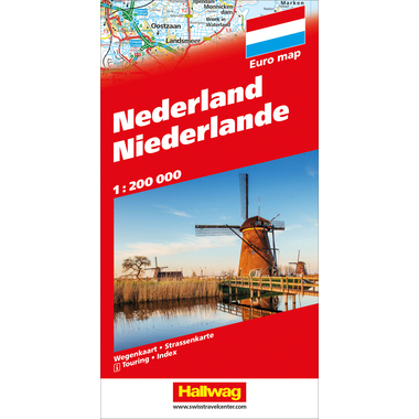 HALLWAG Carte routière 382830998 Niederlande (Dis/BT) 1:200'000