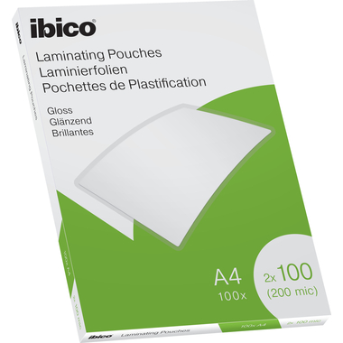 IBICO Pochettes à plastifier A4 627317 brillant, 100my 100 pcs.