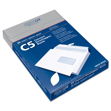 METTLER Couvert Fenster rechts C5 8064-100-S30 100g, hochweiss, Kleber 30 Stk