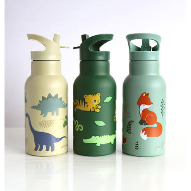 ALLC Trinkflasche Dinosaurs DBSSDI40 beige