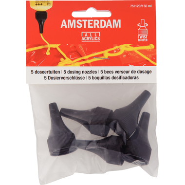 AMSTERDAM Dosierverschlüsse 91841709 schwarz 5 Stück