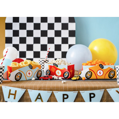 PARTYDECO Boîtes à snacks FNS7 Voitures 3 pièces