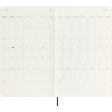 MOLESKINE Agenda settimanale note 25/26 8056999275426 18M foderato SC nero 13x21cm