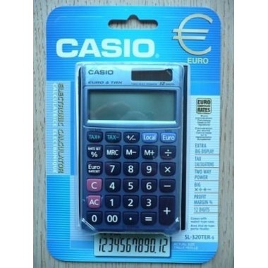 CASIO Calculat.SL-300VER/SL-320TER+ SL320TER+ 12 chiffres bleu clair