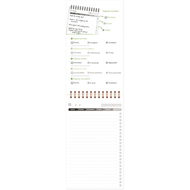 BIELLA Agenda AgeBag non daté 786191C Task M 125 feuilles sw 12x20cm