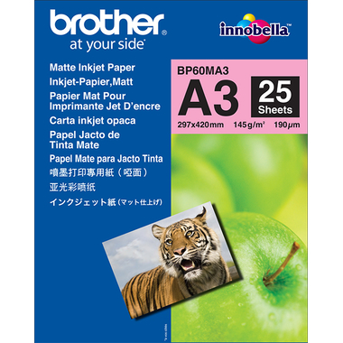 BROTHER InkJet Paper opaco 145g A3 BP60-MA3 MFC-6490CW 25 fogli