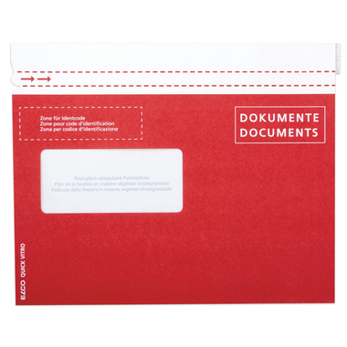 ELCO Dokumententasche Quick Vitro 29129.80 C5 rot f. links 250Stk.