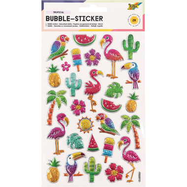 FOLIA Bubble-Sticker 14x21cm 19501 Tropical
