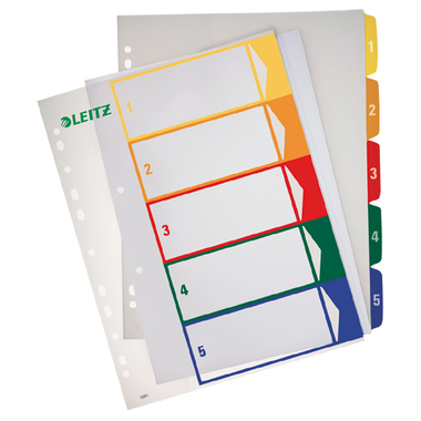LEITZ Register PC-beschriftbar A4+ 12910000 multicolor 1-5