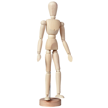 TALENS Gliederpuppe Mann 93400002 30cm, Unlackiertes Holz