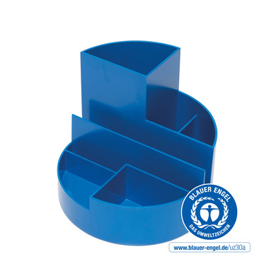 MAUL Stifteköcher Recycle 6.35 6 Fächer, 14cm, 12.5cm, blau