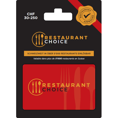 Giftcard Restaurant Choice variable