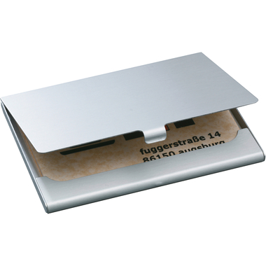 SIGEL Etui cartes visite 63x92mm VZ135 Alu -15 cartes