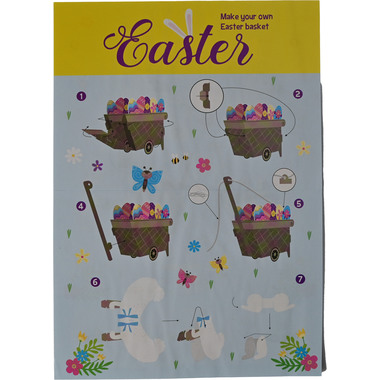 ROOST Ostern Bastelset 26x29.5x0.5cm FC108 Make your own Easter Basket