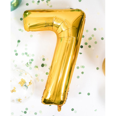 I AM CREATIVE Folienballon Zahl 7 85cm 1000-1052 gold