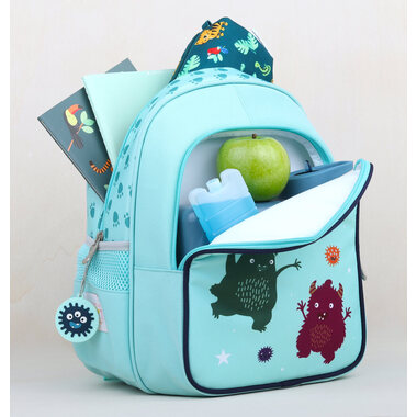 ALLC Rucksack mit Isofach Monster BPMOBU36 hellblau 27x32x19cm