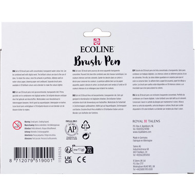 TALENS Ecoline Brush Pen Set 11509006 ass. Additional 30 pezzi