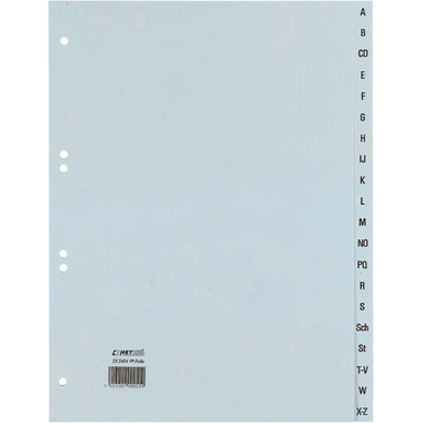 HETZEL Register PP A4 25240481 grau A-Z 20-teilig