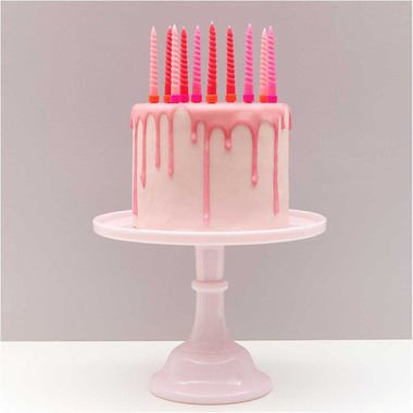 RICO DESIGN Spiralkerzen 10cm 400107 pink Mix 10 Stück