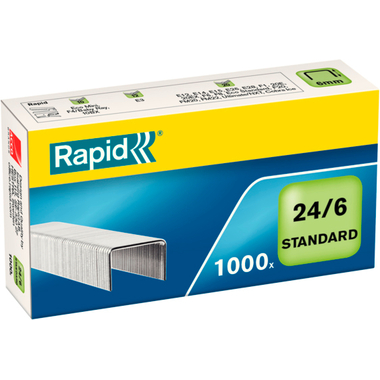 RAPID Agrafes 24/6 mm 24855600 galvanisé 1000 pcs