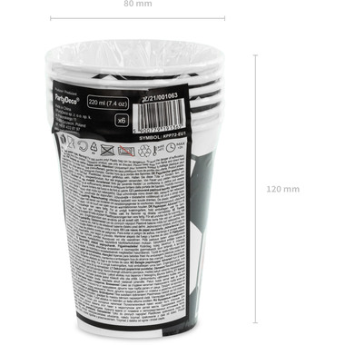 PARTYDECO Becher 260ml KPP72-EU1 Ball 6 Stück