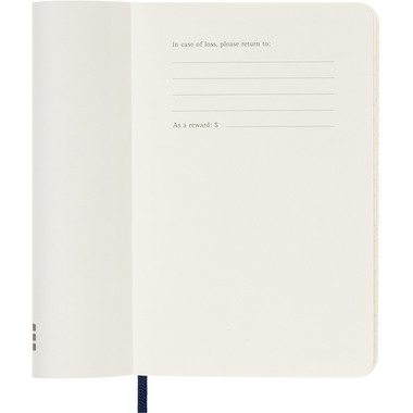 MOLESKINE Agenda settimanale note 25/26 8056999275464 18M foderato SC saphir 9x14cm