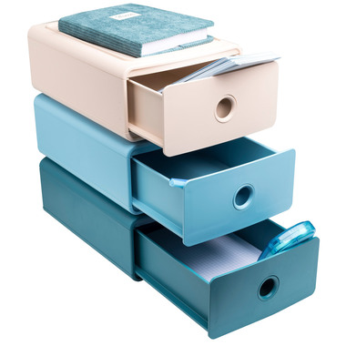 EXACOMPTA Schubladenbox Skandi A5+ 315433D frostblau 1 Schublade