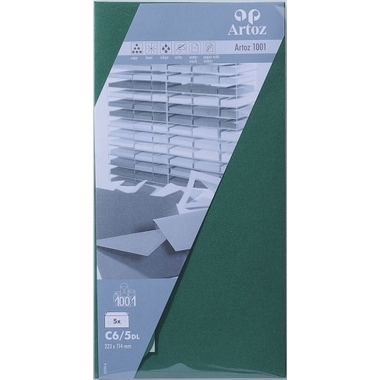 ARTOZ Enveloppes 1001 C6/5 107294183 100g, racing green 5 pcs.