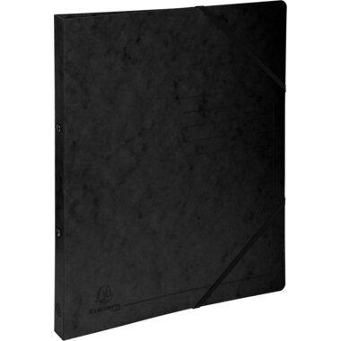 EXACOMPTA Carteletta ad anelli 2.0cm 542551E nero, elastico, 2-anelli A4