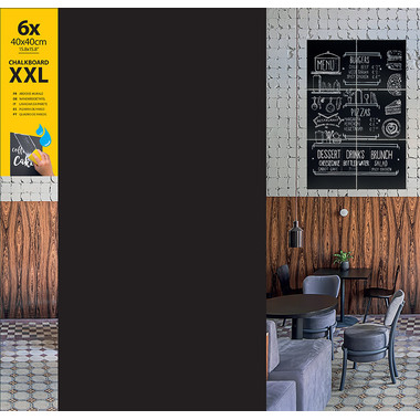 SECURIT Kreidetafel XXL FB-XXL 6 Stück 40x40x0.2cm