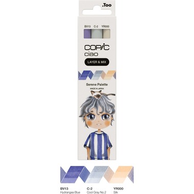COPIC Marker Ciao 220750310 Serene Palette 3 pièces