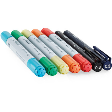 COPIC Marker Ciao 22075673 Rainbow Doodle kit, 7 pcs.