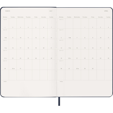 MOLESKINE Agenda Classic Large 2027 DHB2012WN3Y27 1S/1P saphir HC 13x21cm