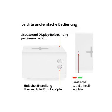 Sveglia digitale ADE con display della temperatura