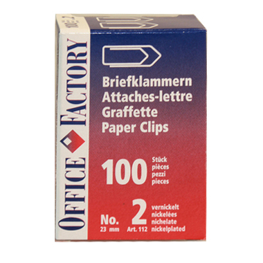 SMART OFFICE Büroklammern Gr.2 112 vernickelt, 23mm 100 Stk.