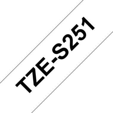 PTOUCH Ruban, strong/adh. noir/blanc TZe-S251 PT-300 24 mm
