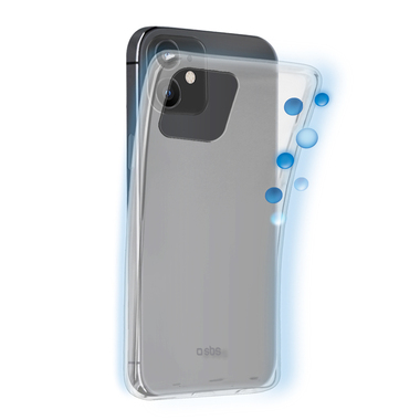Soft, transparent, antimicrobial cover for iPhone 12 Mini