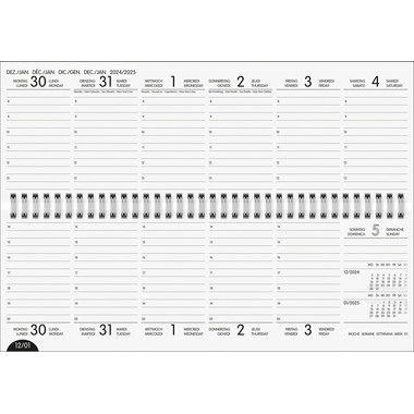 SIMPLEX Querkalender Colors 2025 40656.25 1W/2S grün ML 29x10.5cm