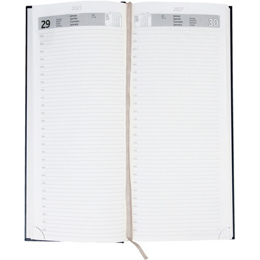 SIMPLEX Agenda long Balacron 2027 40001.27 1J/1P bleu ML 13.5x31.5cm