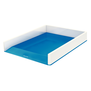 LEITZ Corbeille à courrier WOW A4 5361-10-36 blanc/bleu