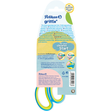 PELIKAN Schere spitz Griffix 810265 fresh blue, Linkshänder