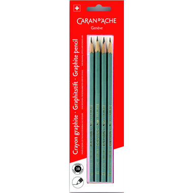 CARAN D'ACHE Matita 341 2.25mm 341.371 grau, 4 pezzi