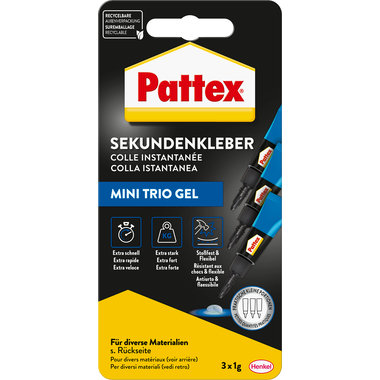 PATTEX Ultra Gel PSMG3 Mini Trio 3g